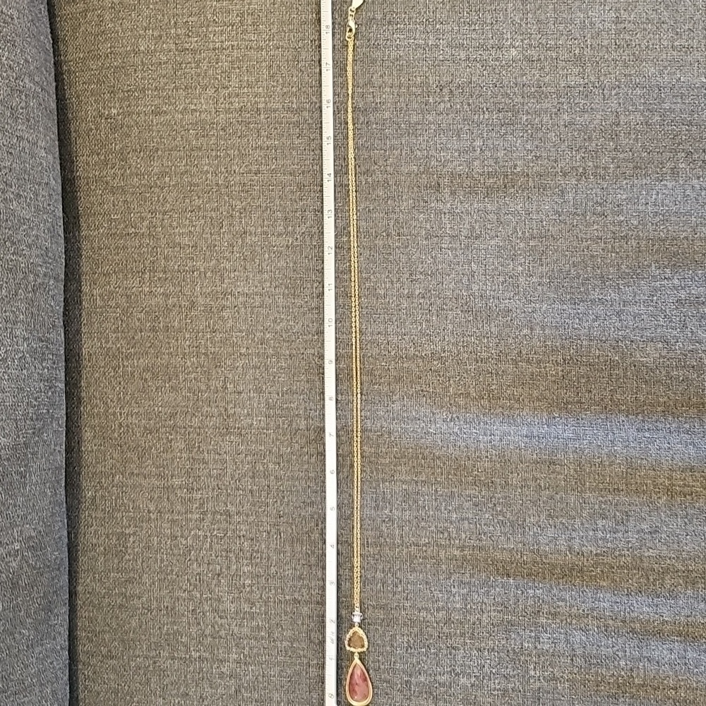 Loft Outlet Gold Necklace with Pink and Purple Accents - Picture 4 of 8